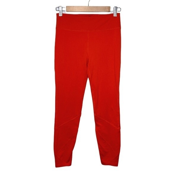 FP Movement Leggings sz S * Free People Yoga Workout Running Dance Red Orange - Picture 1 of 8